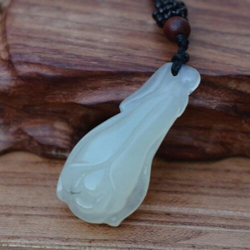 Certificate Free Shipping Natural Ice White XIUYAN Jadee Pendant Carved Orchid Flower choker Pendant Gift For Womens Jewelry