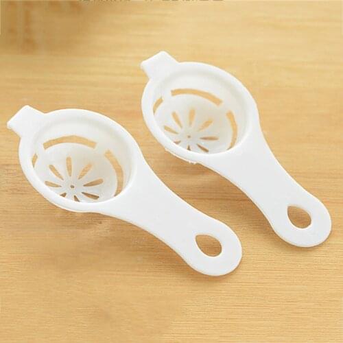 Household Plastic Egg Dividers White Egg Yolk Seperator Separator Kitchen Cooking Gadget Sieve Tool Egg Separator