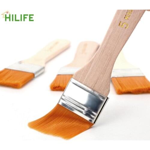 Wood Handles 4Pcs/Set Hair Painting Brush Nylon Oil Paint Brush Watercolor Paint Drawing Art Supplies