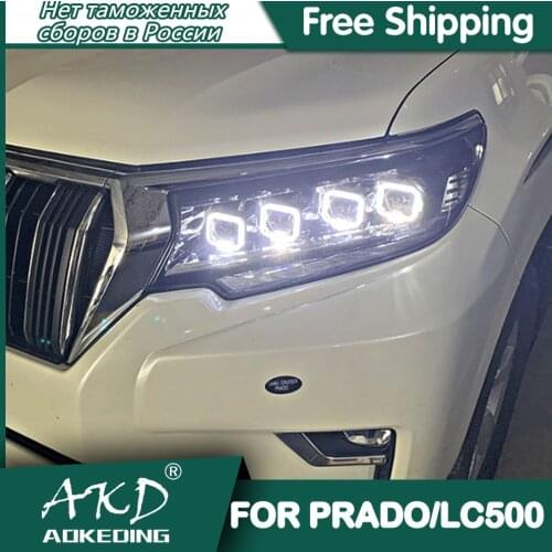 Headlights For Car Toyota Prado 2018-2020 LC150 DRL Head Lamp LED Bi Xenon Bulb Fog Lights Tuning Car Accessory