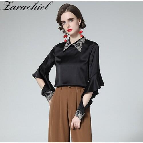 Черные блузки HAMALIEL China At AliExpress