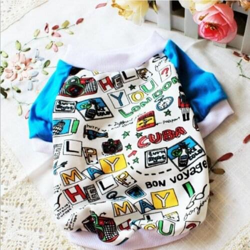 Soft Cotton Fashion City Cartoon dog clothes Pet dog clothing Chihuahua Yorkshire pet dog T shirt