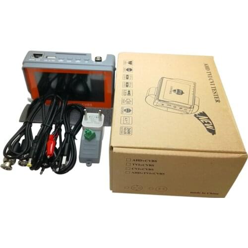IV7W 4.3 Inch 5MP 4MP 4 IN 1 AHD TVI CVI CVBS Tester Analog Video Test PTZ Control 12V Power Output Cable Test