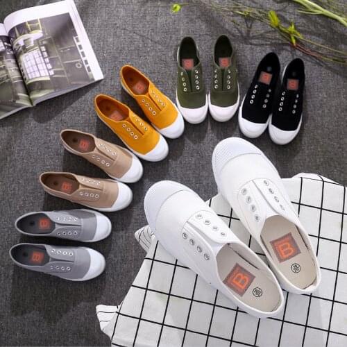 Canvas Casual Shoes Women Fashion Sneakers Walking Footwear Womens Slip-ons Flat Loafers Woman Vulcanize Shoes Zapatos De Mujer