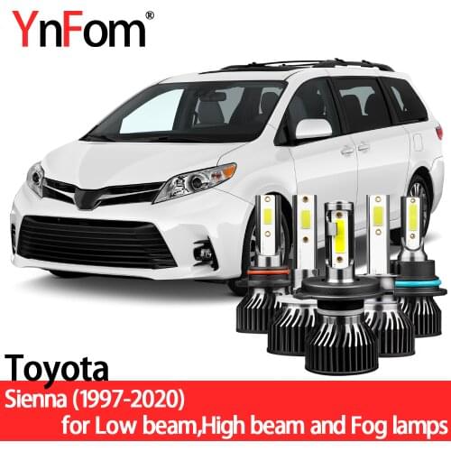 YNFOM LED headlights kit for Toyota Sienna CE,LE,XLE Limited L1L2L3 97-20 low/high/fog lamp,car accessories,car headlight bulbs