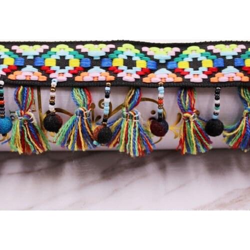 1Yards/Lot Silk Tassel Fringe Trim Lace Ribbon Lace Trim Embroidery Lace Fabric Sewing tassels for jewelry diy Materials Tassels