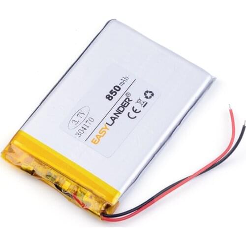 3.7V 4.2V lithium battery MP3 MP4 mid ultra thin polymer battery 900mAh 304170 Rechargeable Li-ion Cell