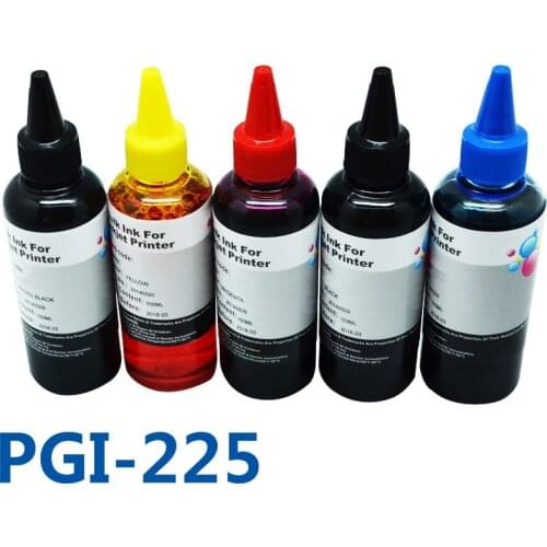 5x100ml PGI-225 CLI-226 Refill Ink Kit CISS Ink For Printer For Canon PIXMA MG5120/5220/6120/8120/5320/IP4820/4920/MX882/IX6520