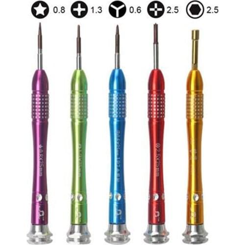 5pcs/lot Precision Screwdriver Set for iPhone 7 iPhone 6/6s Plus 5s/4s Disassemble Teardown Opening Repair Tools Kit
