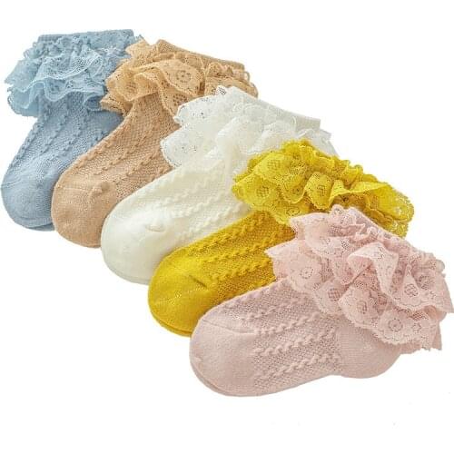 Newborn Socks 0-2 Years Old Girl Lace Princess Cotton Baby Socks