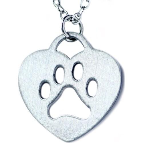 SUTEYI new stainless steel pendant&necklaces silver color animal animals jewelry bear paw necklace wholesale