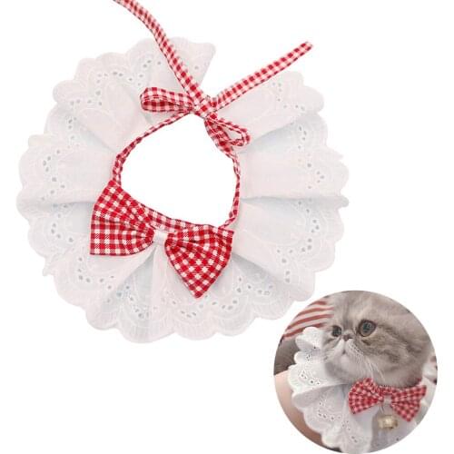 Pet Collar Fashion Lovely Creative Bowknot Decor Pet Bib Pet Costume Collar Cat Neck Collar for Weddings Photography