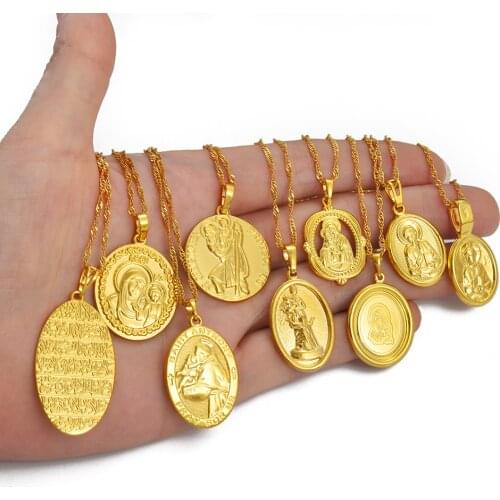 Anniyo Quran, Virgin Mary, Orthodox, Religious Ornaments Islam/Catholicism/Christianity Pendant Neckalces