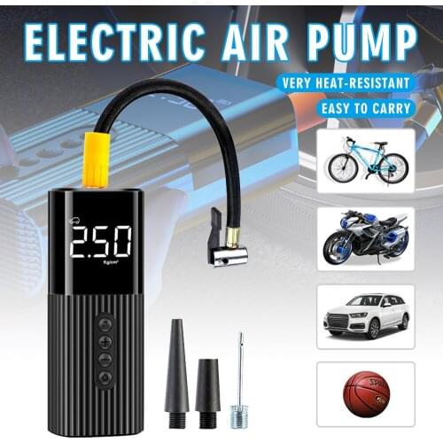 1 Set Mini Portable LCD Digital Electric Air Pump Suitable For Basketball Bicycle Car Tire Household High Pressure Tire Air Pump