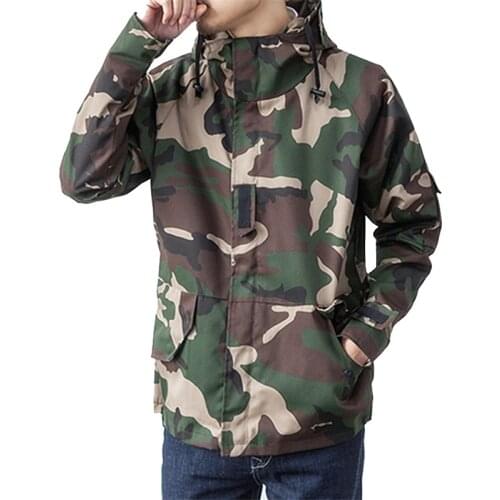Casual jackets men camouflage military design hooded windproof coat S-XXL AYG166