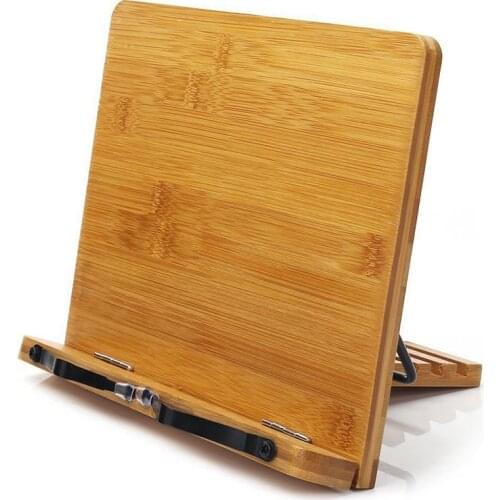 Adjustable Book Holder Tray and Page Paper Clips-Cookbook Reading Desk Portable Sturdy Lightweight Bookstand-Textbooks Book Stan