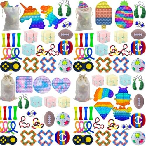 Fidget Toys Anti Stress Set Stretchy Strings Popit Gift Pack Adults Children Squishy Sensory Antistress Relief Figet Toys