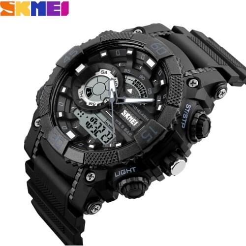 SKMEI Fashion Dial Outdoor Sports Watches Men Electronic Quartz Digital Watch 50M Waterproof Wristwatches Relogio Masculino 1228