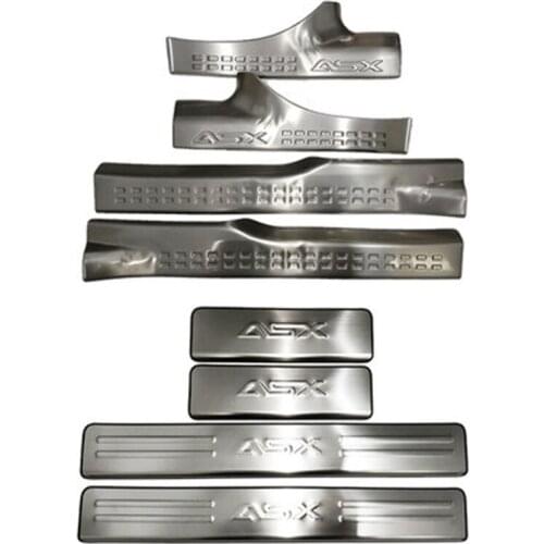 Car styling for Mitsubishi ASX 2011-2018 Car-covers stainless steel Scuff Plate/Door Sill door cover outside door sill plate