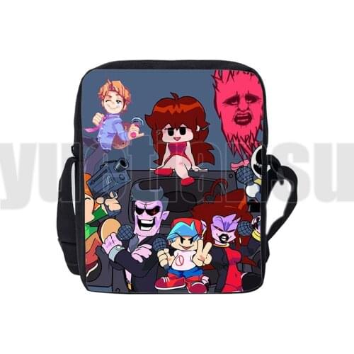 3D Print Cartoon Game Friday Night Funkin Handbags Children Canvas Crossbody Bags for Teenage Shoulder Bag Pack Lunch Bag New