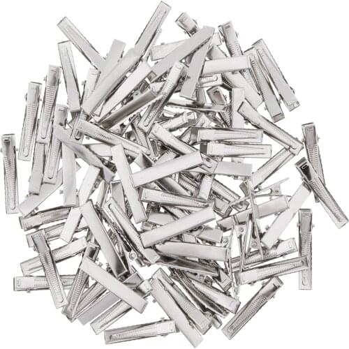 50 pcs Lot Alligator Hair Clip Single Prong Pinch Clips Metal Alligator Clips Hair Pin Hairbow Accessory
