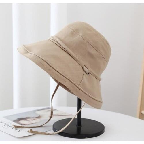 New Fashion Large Wide Brim Floppy Summer Sun Hat Bucket Hats with Ribbon Summer Hats For Women Tourist Panama Cap Chapeau Femme