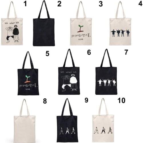 Women Lady Girl Student Shoulder Bag Handbag Zipper Printing For Travel Shopping FBE3