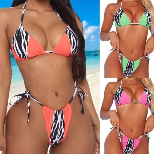 Halter Swimwear Women Bikini 2021 New Bikini Cutout Back Swimsuit Backless Two Piece Comfortable Sexy Bathing Suit