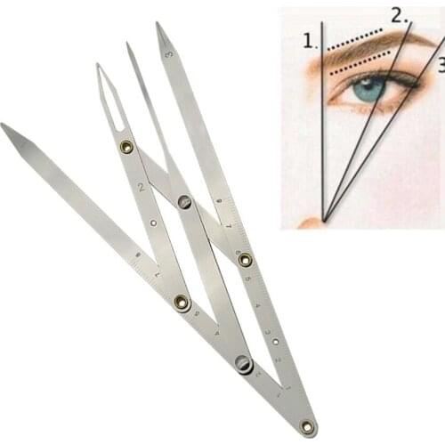 Stainless Steel Golden Ratio CALIPERS Microblading Permanent Makeup Eyebrow Measure Tool Mean Golden Eyebrow Divider