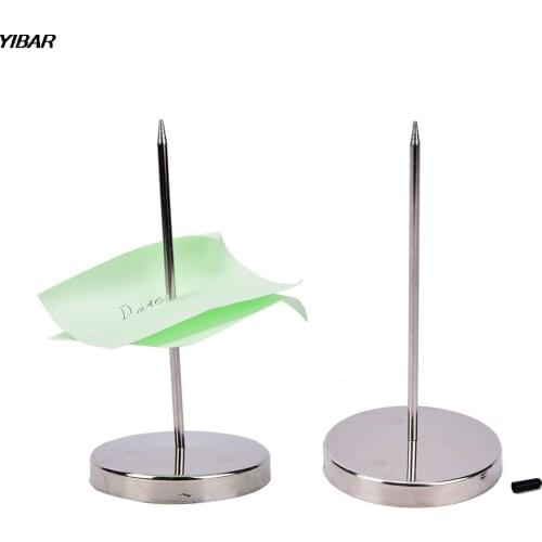 1pc Stainless Steel Straight Rod Paper Memo Holder Bill Fork Fork For Receipt Receipt Note Spike Stick
