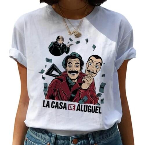 2020 New Money Heist Harajuku T Shirts Women La Casa De Papel Hip Hop T-shirts House of Paper Fashion Tshirt Top Tees Female