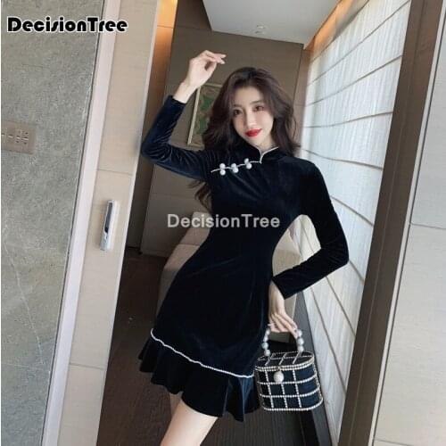 2021 chinese dress rayon traditional chinese women simple dress vintage lady floral vietnam qipao cheongsam dress oriental dress