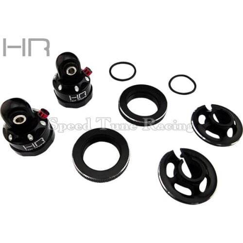 Aluminum bleeder shock caps with spring retainer for use on Stock TRAXXAS X-Maxx shocks