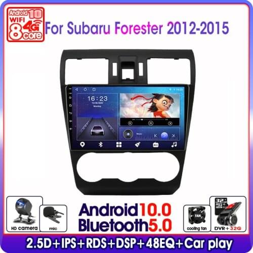 Android 10.0 2 din Car Radio For Subaru Forester XV WRX 2012-2015 Multimedia Player 4G GPS Navigation DSP RDS IPS Split Screen