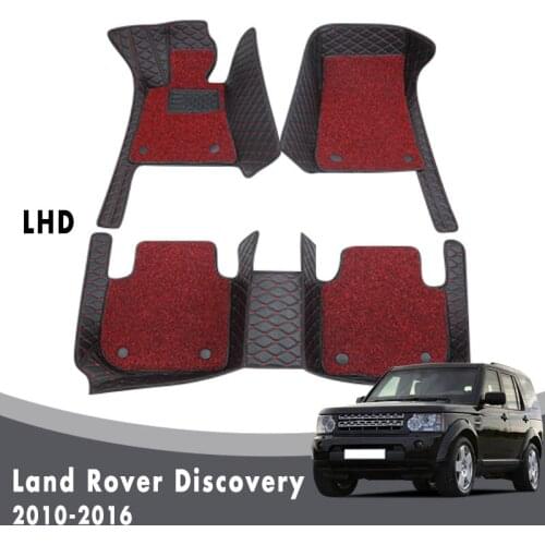 Car Floor Mats Carpets For Land Rover Discovery 5 Seats 2016 2015 2014 2013 2012 2011 2010 Luxury Double Layer Wire Loop Custom