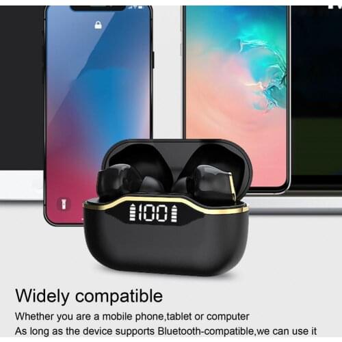 Wireless Earbud Portable Wireless Earphone ABS Fine Workmanship Reliable TWS Noise Reduction Portable Earphone Headphone