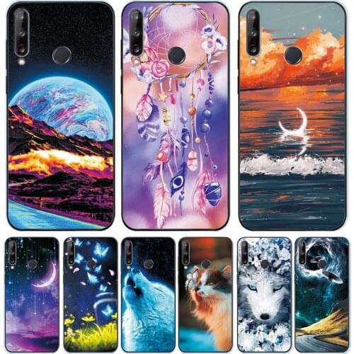 For Huawei Honor 9C Case Silicone Soft Case For Huawei P40 Lite E Scenery Style Phone Cover For Huawei Y7P TPU Shockproof Fundas