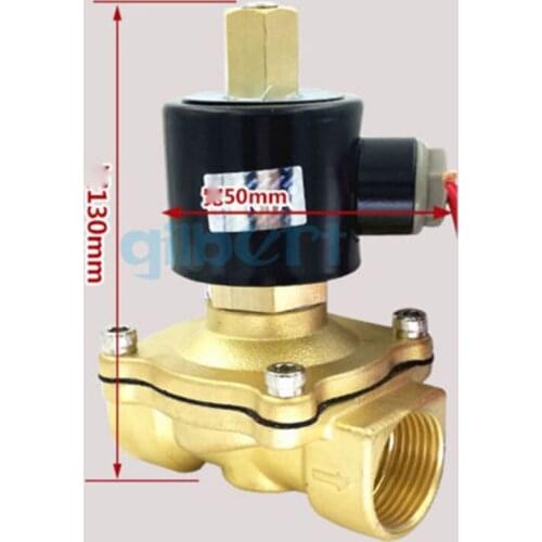 DC12/24V AC110/220V 1" BSPP Normally Open Flow Pore 25mm Brass Gas Oil Water Solenoid Valve