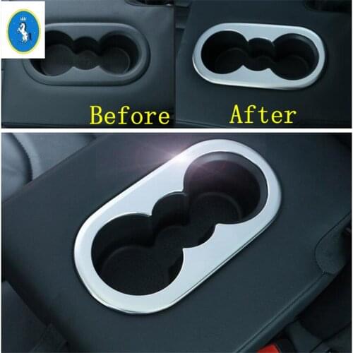 Yimaautotrims Auto Accessory Rear Seat Water Cup Holder Panel Cover Trim Fit For Volkswagen VW Tiguan 2016 2017 2018 2019 2020