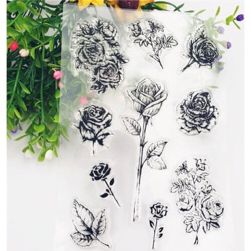 Hot selling Castle Rose flow alphabet transparent clear stamp / silicone seal roller stamp DIY scrapbook album / card production