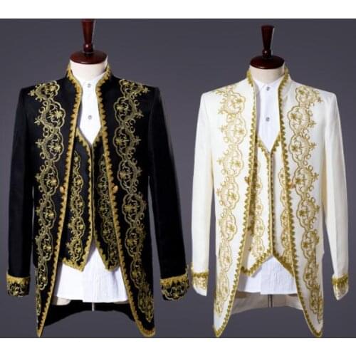 Halloween European Prince Costume Renaissance Cosplay Vintage Mens Medieval Uniform