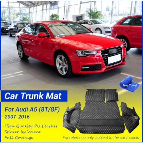 XuSpring Car Trunk Mat Pad Durable Boot Carpets Cargo Liner Cover Protective for Audi A5 2007-2016 8T 8F Coupe Sportback