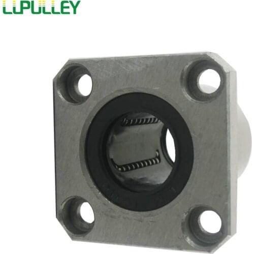 LUPULLEY 1PC Linear Flange Bearing 12mm LMK6/8/10/12/13UU Steel Square Flange Bush Linear Motion Bearing CNC Machines
