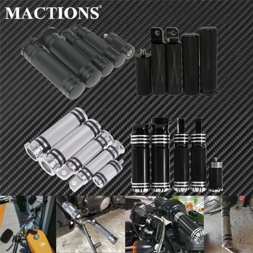 Motorcycle 1''25mm Handle Bar Grips+Foot Pegs Footrest +Shifter Peg Nail CNC For Harley Touring Sportster Softail Dyna Chopper