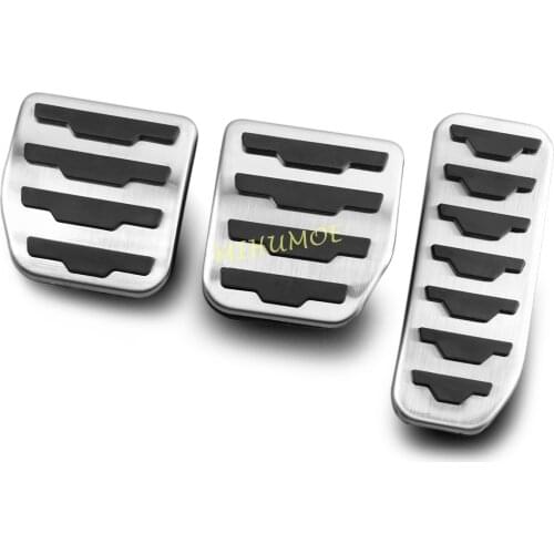 Stainless Steel Manual Clutch Brake Gas Pedal Pad Cover For 2012-2020 2021 Land Rover Discovery Sport Evoque