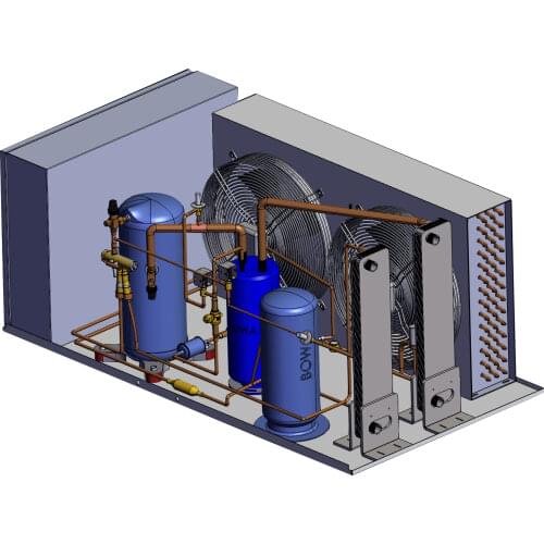 4HP air cooled water chiller select hermetic scroll compressor makes the equipment compact, low noise and high coefficient