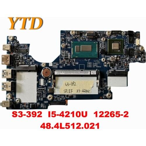 Original for ACER S3-392 laptop motherboard S3-392 I5-4210U 12265-2 48.4L512.021 tested good free shipping