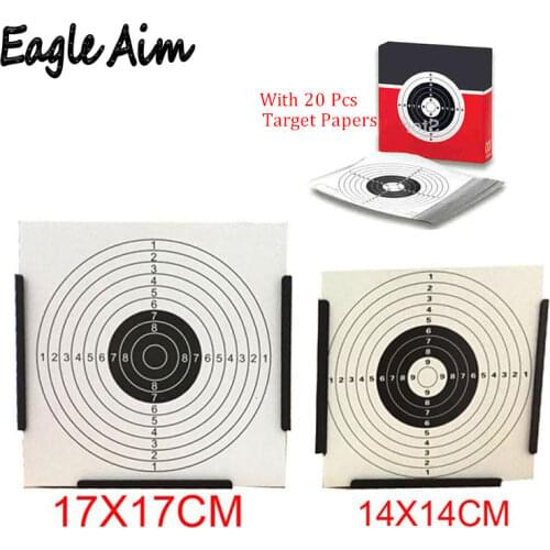Airgun Target Paintball and BB Gun & Cone-shaped Black Pellet Trap W. 20 Pcs Paper Targets