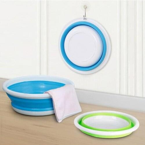 Travel Portable washbasin / creative folding outdoor travel silicone thickening washbasin wash basin