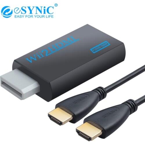 ESYNiC For Nintendo Wii HDMI-Compatible Converter Wii To HDMI-Compatible Scales Wii Signal To 720p/1080p 3.5mm Audio Converter